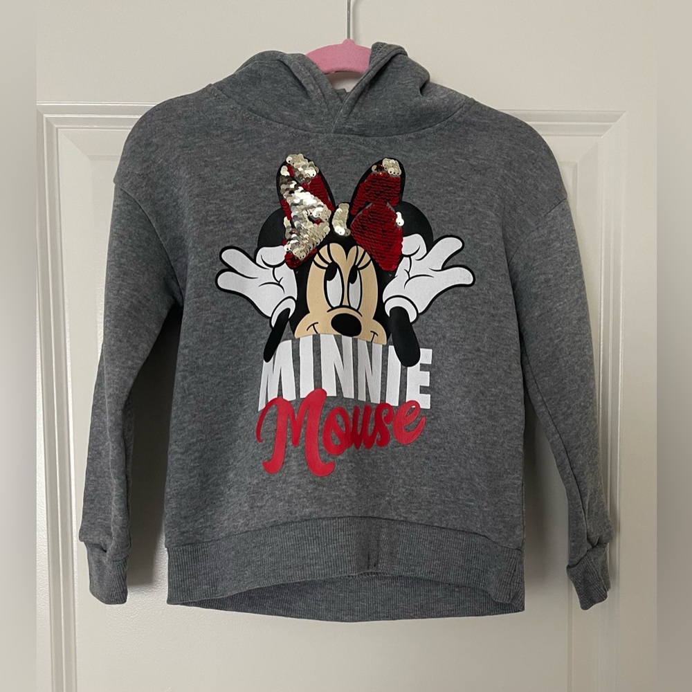 Kids Disney Minnie Mouse Sequined Graphic Pullover Hoodie